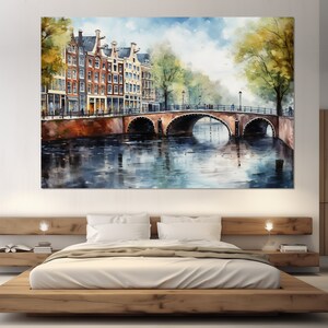 Amsterdam Canvas Print, Amsterdam Downtown, Amsterdam Wall Art, The Netherlands