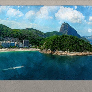 Copacabana Canvas Print, Scenic Rio de Janeiro Print, Copacabana Wall Art, Rio Wall Art, Brazil