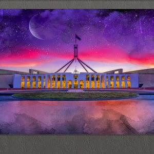 Canberra Canvas Print, Parliament of Australia, Capital Hill, Canberra Wall Art