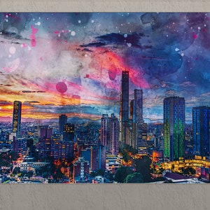Bogota Canvas Print, Bogota Skyline, Bogota Wall Art, Colombia