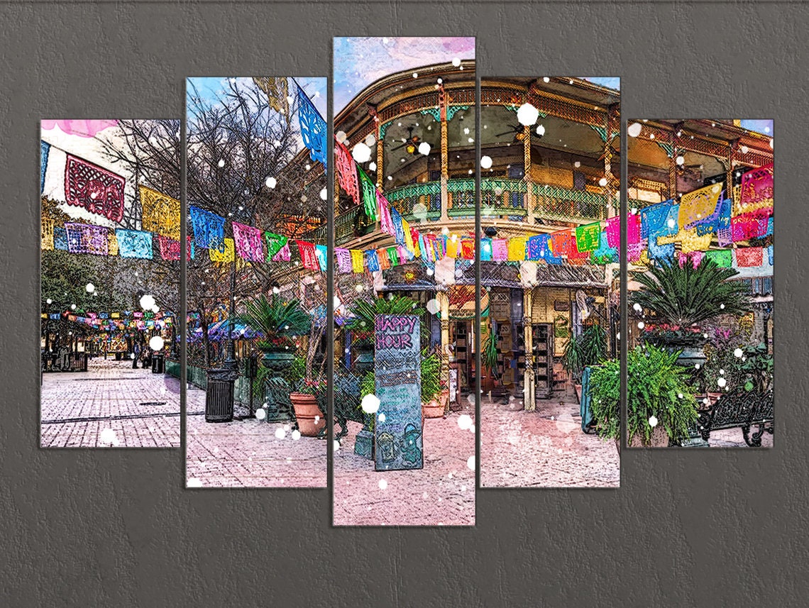 San Antonio Canvas Print San Antonio Downtown San Antonio Etsy