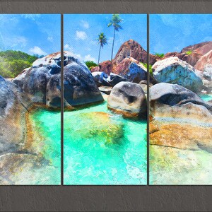 Virgin Islands Canvas Print, Virgin Islands Painting, Virgin Islands Wall Art