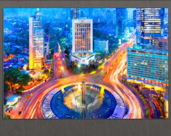 Lagos Canvas Print, Lagos Skyline, Nigeria Wall Art, Lagos Painting, Lagos Wall Art, Nigeria