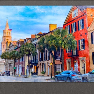 Charleston Canvas Print, Charleston Painting, Charleston Downtown, Charleston Wall Art, South Carolina