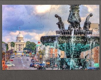 Montgomery Canvas Print, Montgomery Downtown, Montgomery Wall Art, Alabama