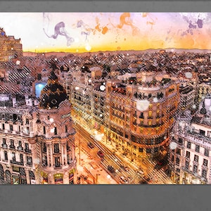 Madrid Canvas Print, Madrid Downtown, Madrid Wall Art, Spain
