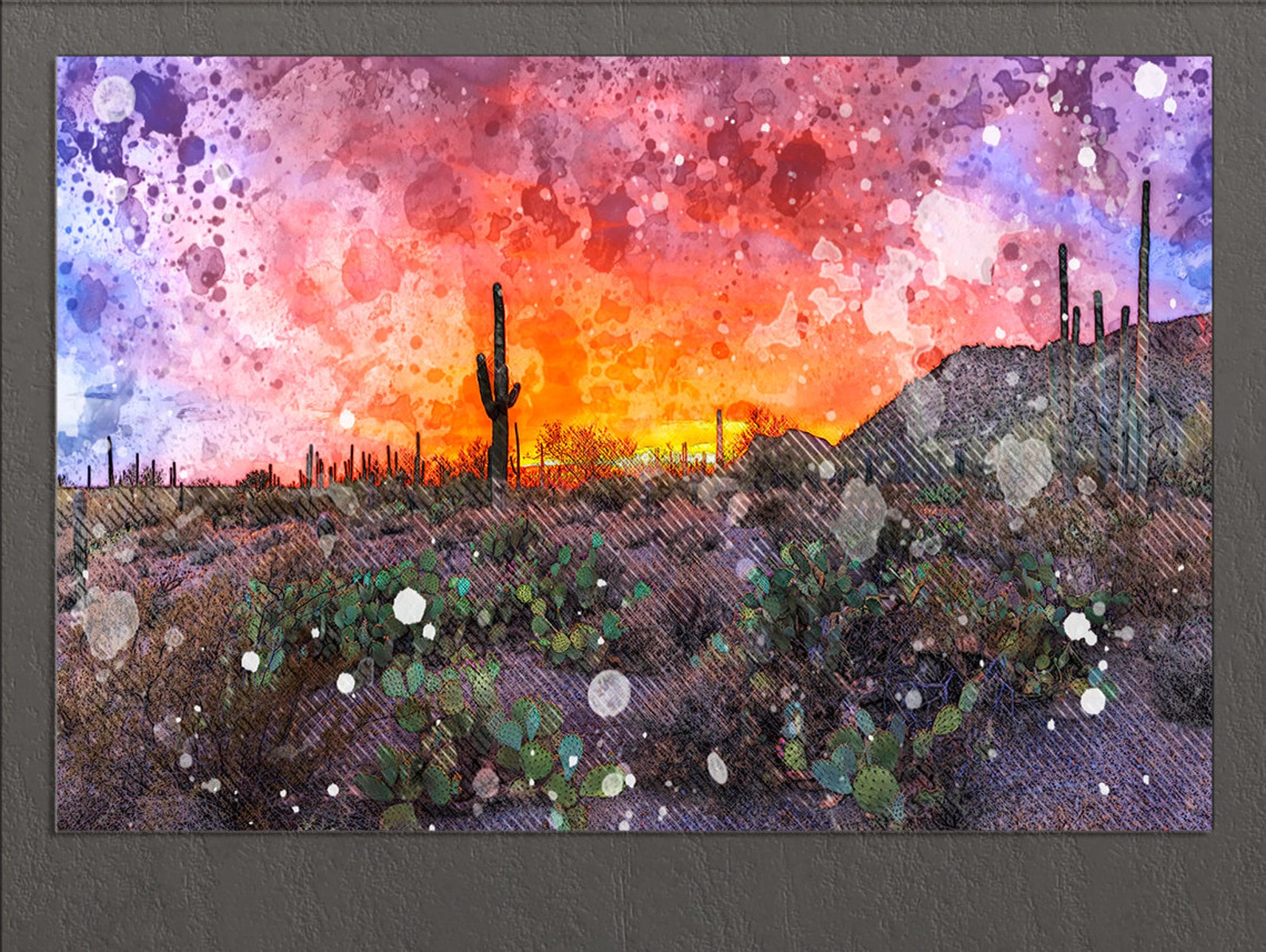 Arizona Desert Canvas Print, Arizona Wall Art Etsy