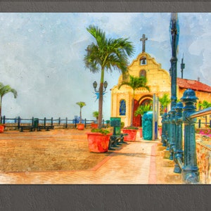 Ecuador Wall Art, Guayaquil Canvas Print, Santa Ana Hill Chapel, Guayaquil Skyline, Guayaquil Wall Art, Ecuador