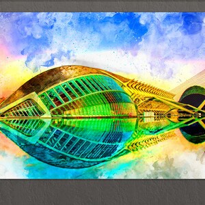 Valencia Canvas Print, Hemispheric, Valencia Wall Art, Spain