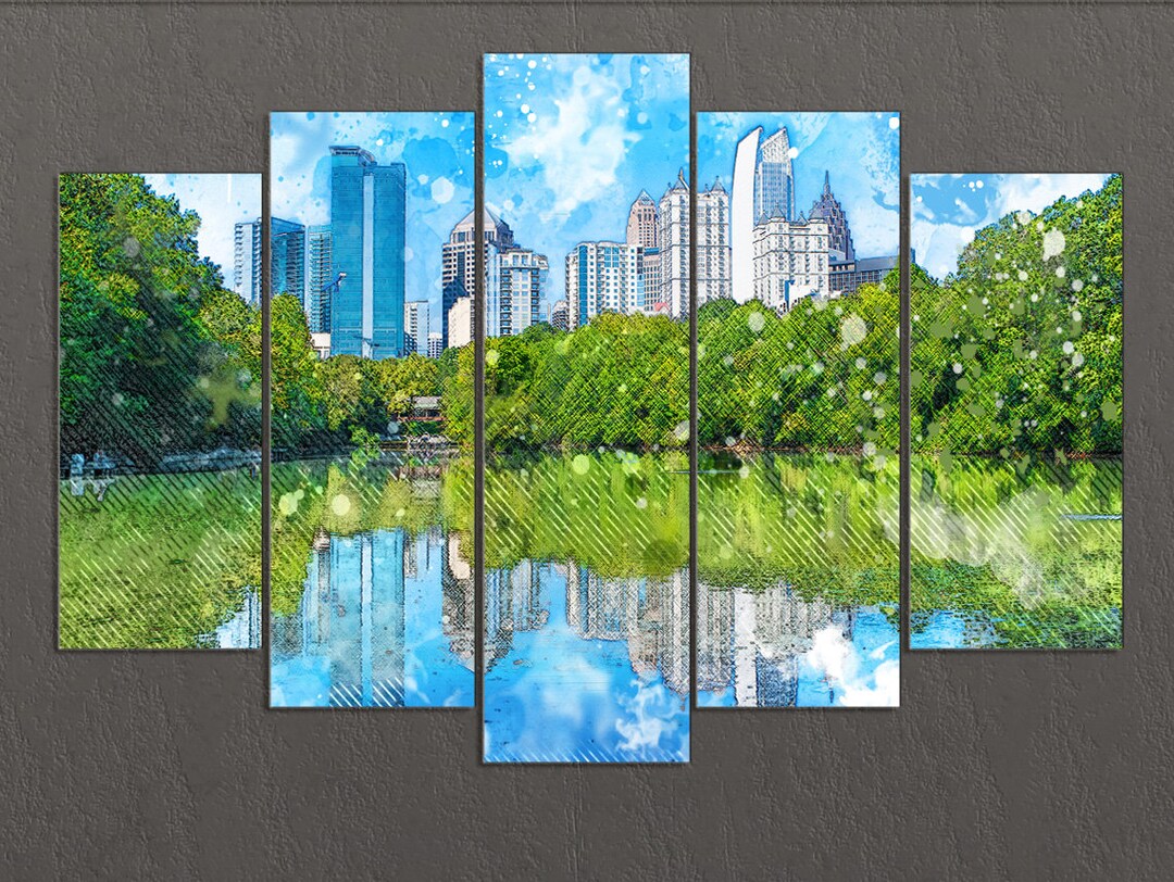 Atlanta Canvas Print, Atlanta Skyline, Atlanta Wall Art Etsy