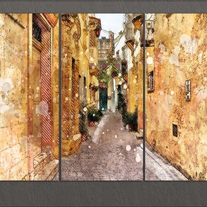 Valletta Canvas Print, Valletta Downtown, Valletta Wall Art, Malta