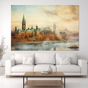 Quebec City Canvas Print, Pierre-Laporte Bridge, Quebec City Wall Art, Québec, Canada
