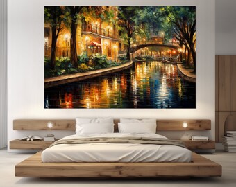 San Antonio Canvas Print, San Antonio Skyline, San Antonio Wall Art