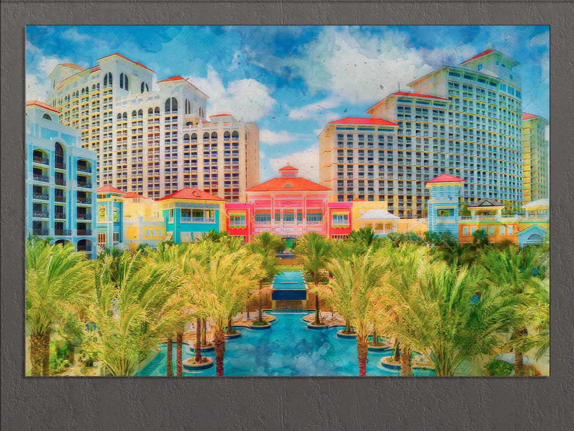 Paradise Island Nassau Canvas Print Nassau Wall Art Bahamas Etsy UK