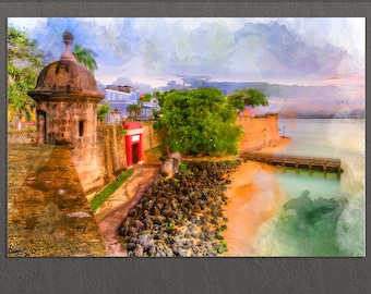 San Juan Canvas Print, San Juan Skyline, San Juan Wall Art, Puerto Rico