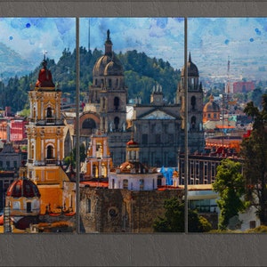 Toluca Canvas Print, Toluca Skyline, Toluca Wall Art, Mexico