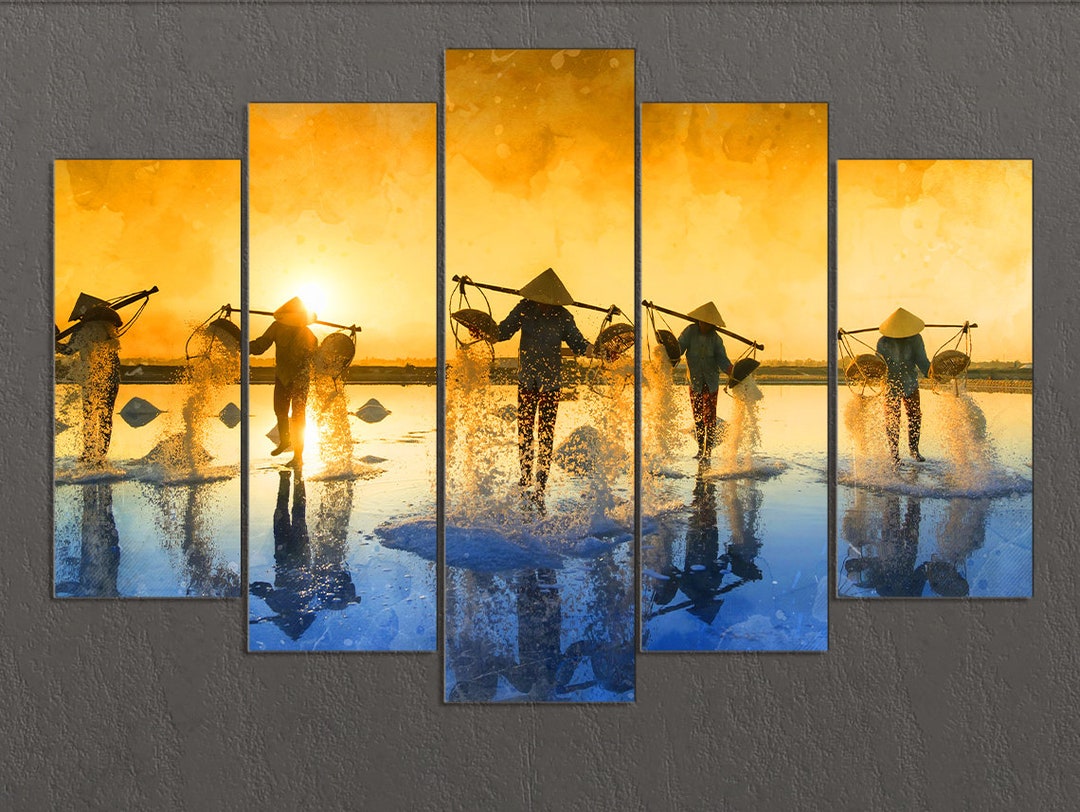 Vietnam Wall Art, Vietnam Canvas Print, Asian Painting, Asian Wall