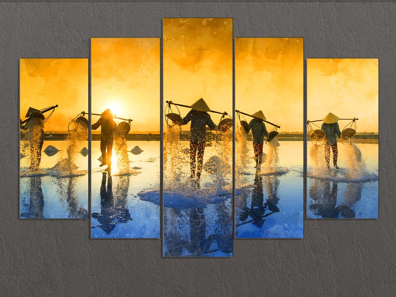 Vietnam Wall Art, Vietnam Canvas Print, Asian Painting, Asian Wall