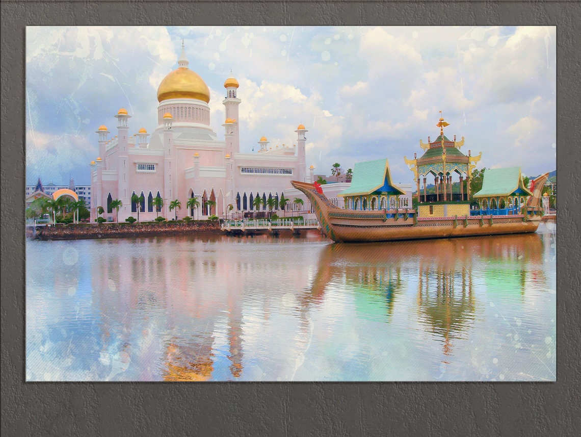 Bandar Seri Begawan Canvas Print Brunei Wall Art Brunei Etsy UK