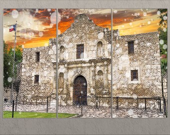 Alamo Monument San Antonio Canvas Print, San Antonio Downtown, San Antonio Wall Art