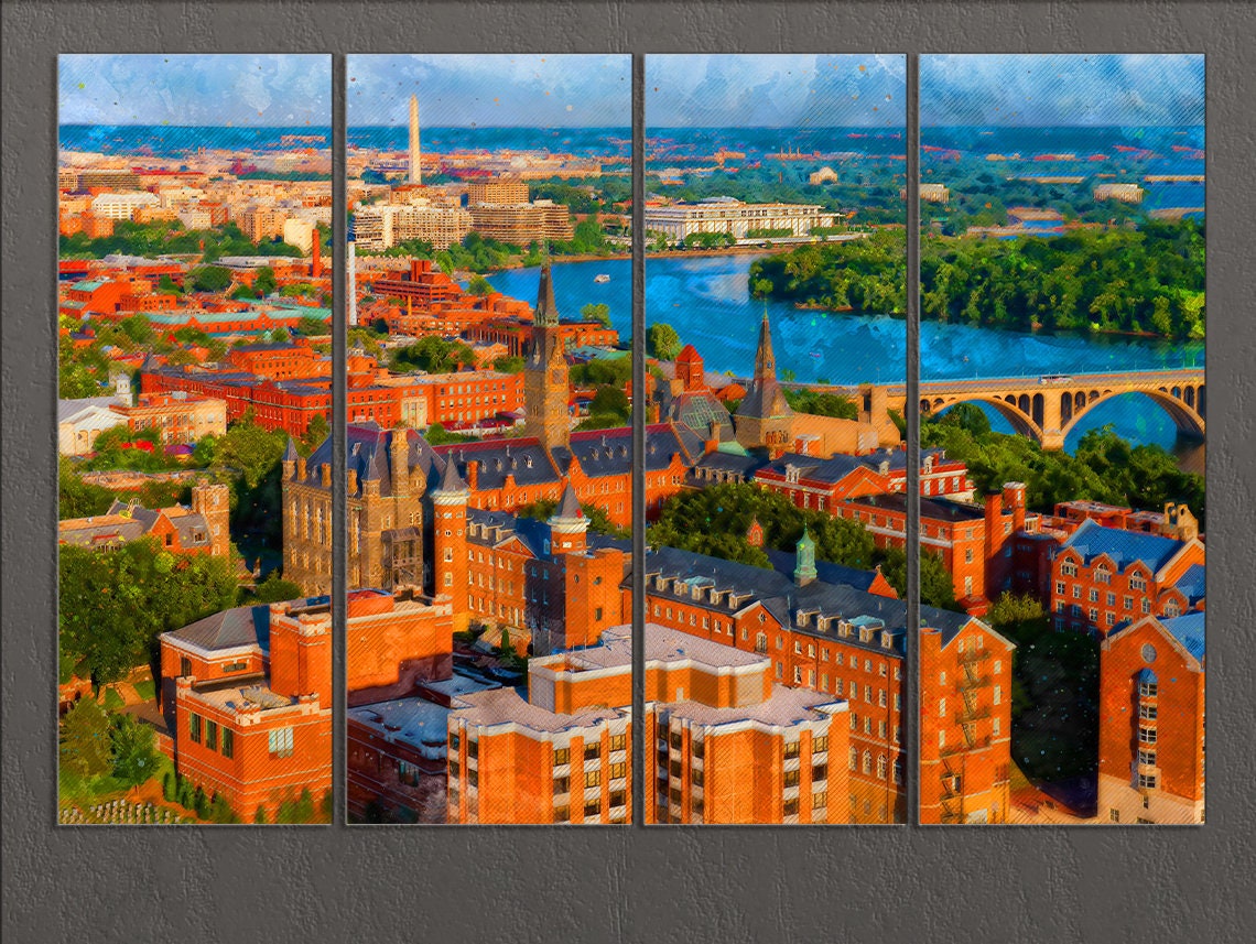 Canvas Print Skyline Wall Etsy