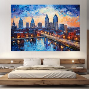 Philadelphia Canvas Print, Philadelphia Skyline, Philadelphia Wall Art