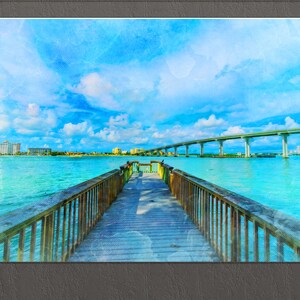 Clearwater Canvas Print, Clearwater Painting, Clearwater Wall Art, Florida