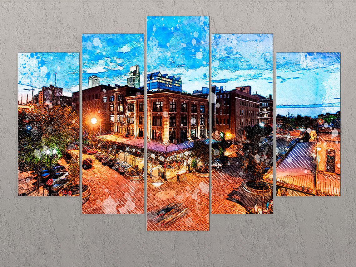 Omaha Canvas Print Omaha Skyline Omaha Wall Art Etsy