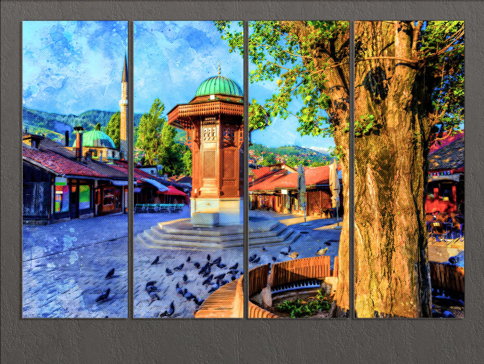 Sarajevo Canvas Print Sarajevo Downtown Sarajevo Wall Art Etsy UK