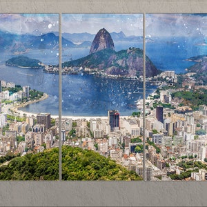 Rio de Janeiro Canvas Print, Rio Skyline, Rio Wall Art, Brazil