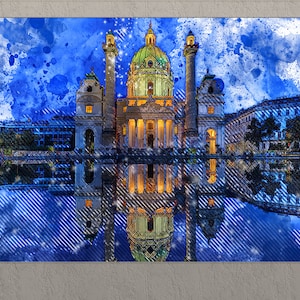 Karlskirche, Vienna Canvas Print, Vienna Skyline, Vienna Wall Art, Austria