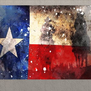Texas Canvas Print, Texas State Flag Print, Texas Wall Art
