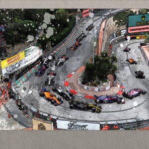モンテカルロ キャンバスプリント、モンテカルロ F1 トラック、モンテカルロ ウォールアート、モナコ