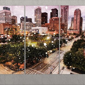 Houston Canvas Print, Houston Skyline, Houston Wall Art