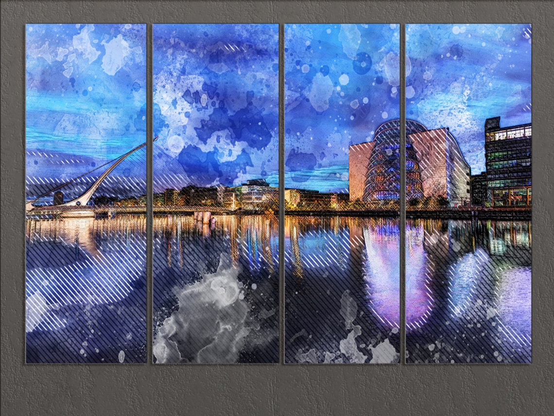 Dublin Canvas Print Samuel Beckett Bridge Dublin Wall Art Etsy UK