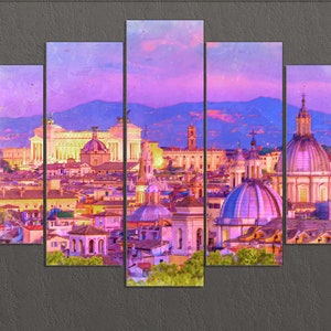 Rome Canvas Print, Rome Downtown, Rome Wall Art, Castel Sant&#39;Angelo Canvas