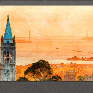 Berkeley-canvas, Berkeley-schilderij, Berkeley Wall Art, Californië