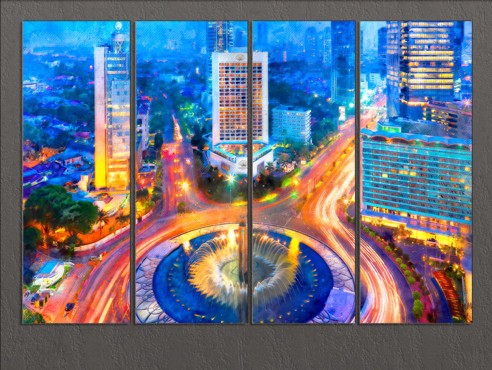 Lagos Canvas Print, Lagos Skyline, Nigeria Wall Art, Lagos Painting