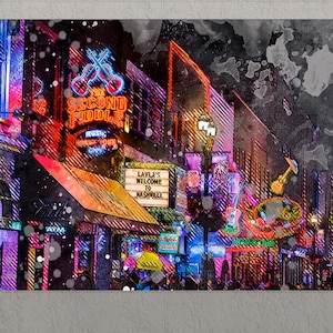 Nashville Canvas Print, Nashville Downtown, Nashville Wall Art