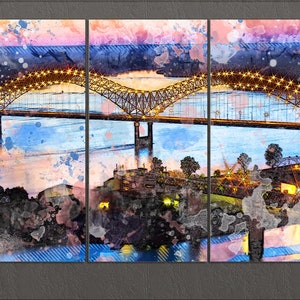 Memphis Canvas Print, Memphis Skyline, Memphis Wall Art