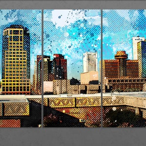 Phoenix Canvas Print, Phoenix Skyline, Phoenix Wall Art