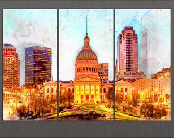 St. Louis Canvas Print, St. Louis Downtown, St. Louis Wall Art