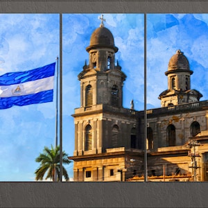 Nicaragua Wall Art, Managua Canvas Print, Revolution Square, Nicaragua Painting, Managua Wall Art, Nicaragua Canvas Art