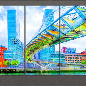 Bilbao Canvas Print, Bilbao Skyline, Bilbao Wall Art, España