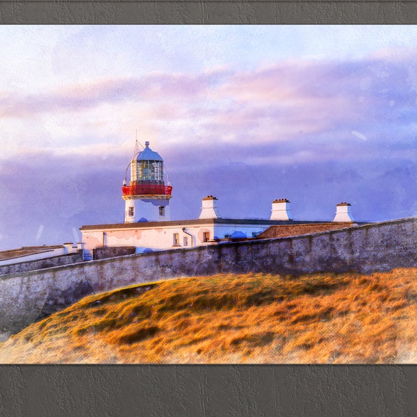St John's Point Lighthouse Canvas Print, Northern Ireland