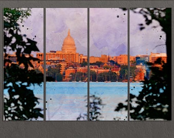Madison Canvas Print, Madison Painting, Madison Wall Art, Wisconsin
