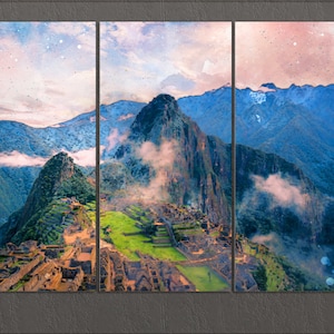 Peru Canvas Print, Machu Picchu, Peru Wall Art, Andes Mountains, Peru