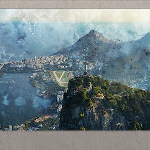 Rio de Janeiro Canvas Print, Christ the Redeemer, Rio Wall Art, Brazil