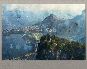Rio de Janeiro Canvas Print, Christ the Redeemer, Rio Wall Art, Brazil