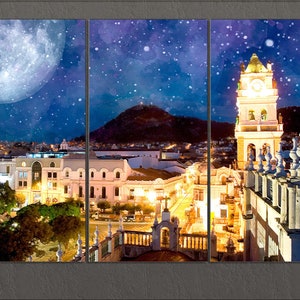 Sucre Canvas Print, Sucre Cathedral, Sucre Wall Art, Bolivia